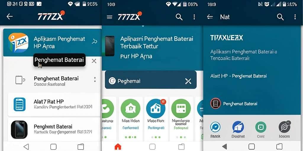 Tampilan antarmuka aplikasi 777ZX yang user-friendly dan efektif.