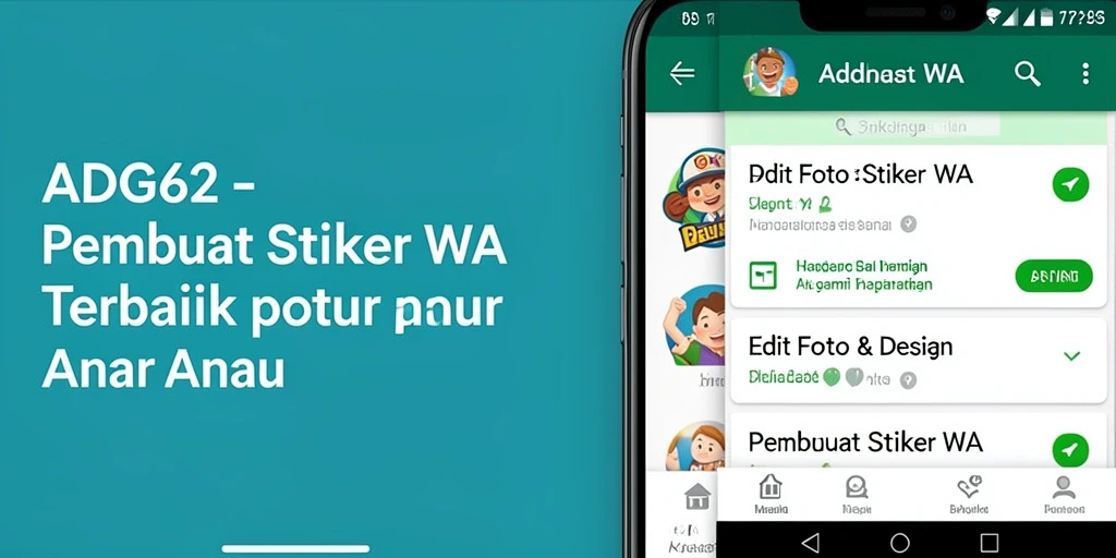 Tampilan antarmuka ADG62 yang user-friendly untuk membuat stiker WA.