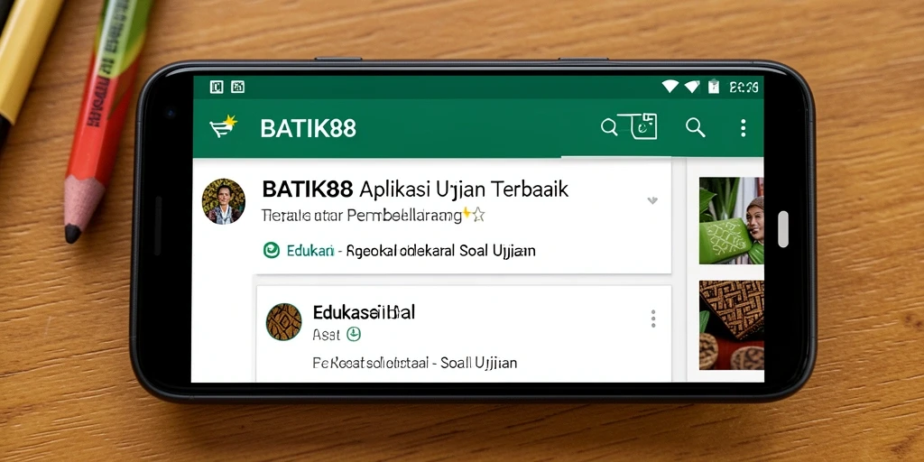 Tampilan antarmuka aplikasi BATIK88 yang interaktif dan edukatif.