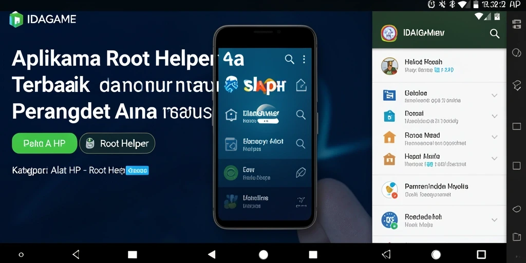 Antarmuka pengguna IDAGAME yang sederhana dan efektif sebagai Root Helper.