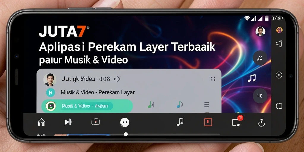 Antarmuka JUTA7 untuk perekaman layar yang sederhana dan efisien.