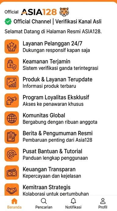 Halaman Resmi Asia128 untuk Pengguna Android Indonesia
